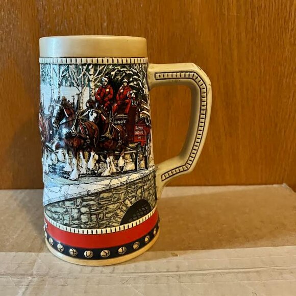 1988 LIMITED EDITION COLLECTOR SERIES BUDWEISER ANHEUSER BUSCH CLYDESDALE STEIN - Picture 3 of 5